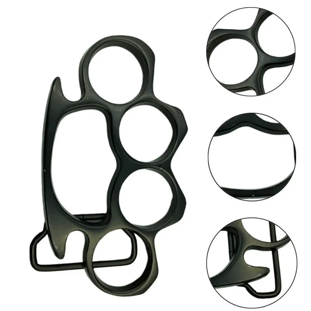 One Pc Black Fashion Novel Belt Buckle Gothic Stainless Steel Streetwear Style Knuckle Costume Metal Mens Accessory |