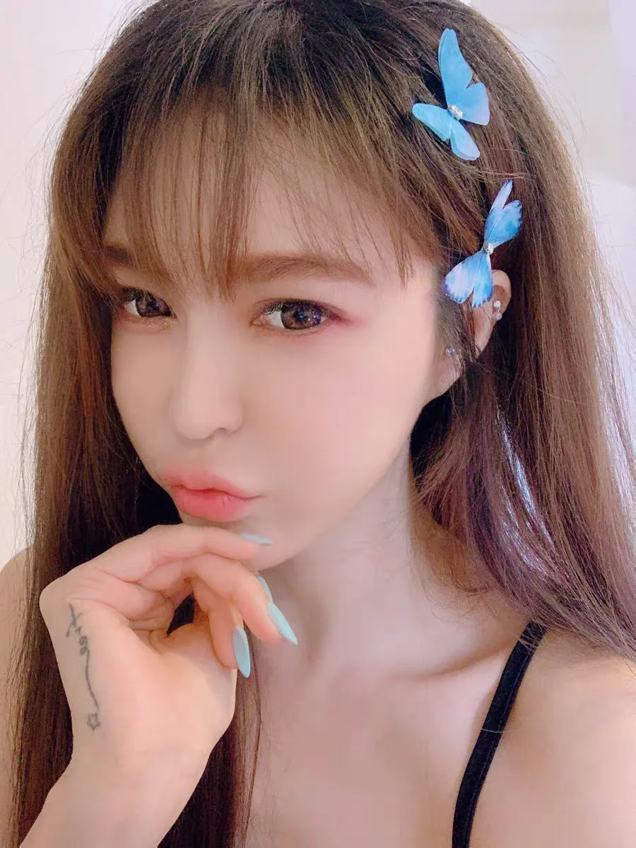 Заколки-бабочки для волос заколки женщин свадебные аксессуары изготовления