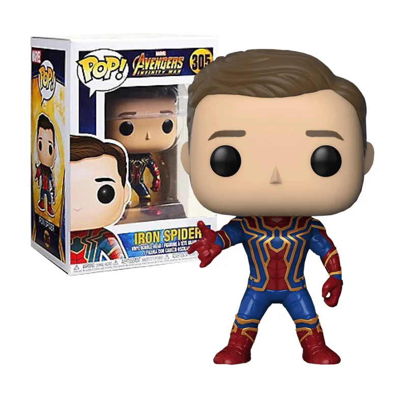 Funko Pop Marvel Мстители Железный Паук #305 виниловые фигурки Куклы Модель человек паук