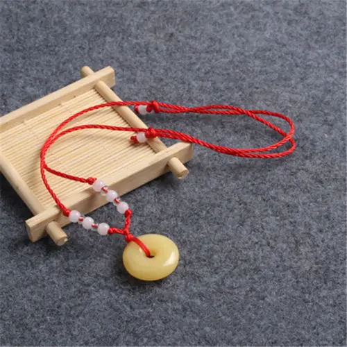 Натуральный многоцветный нефритовый пончик кулон агат ожерелье Модные