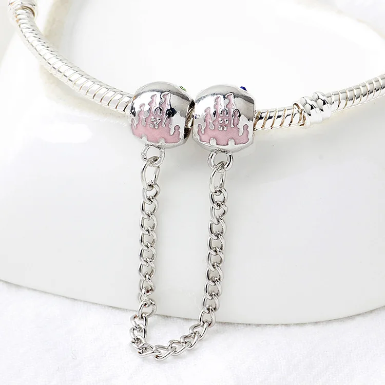 Новинка 2019 сплав бусины амулеты звезда сердце цветы безопасная цепочка розовое