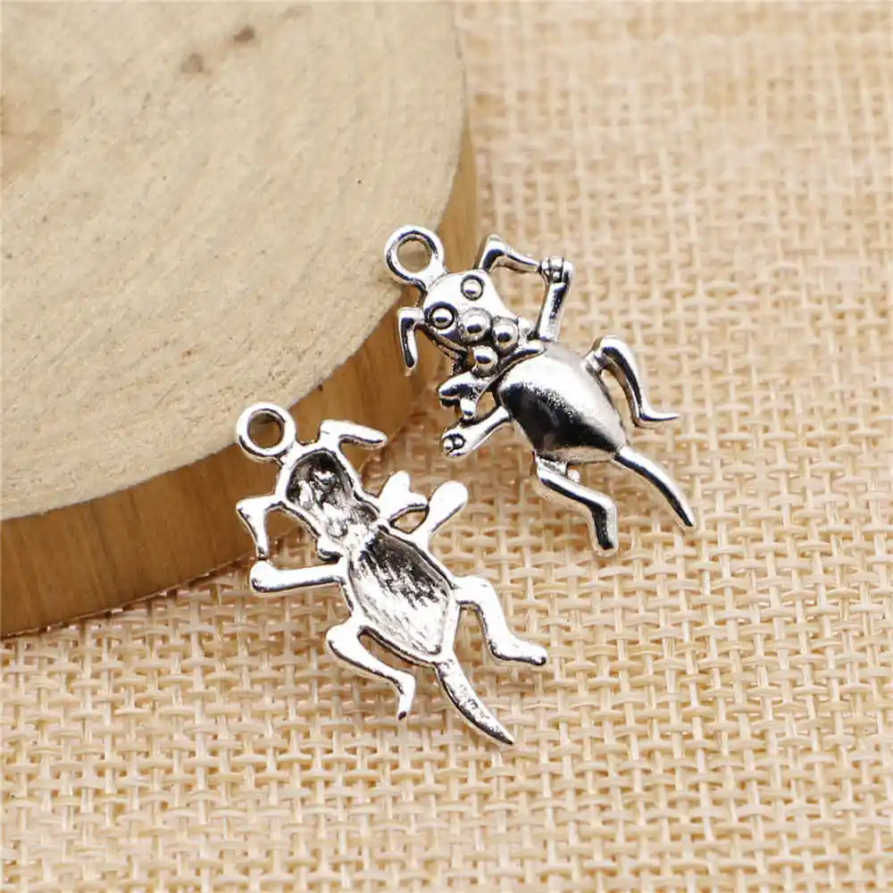 

Jewelery Pendants Making Charms For Jewelry 20pcs Dog Charms 26x14mm Antique Silver Plated