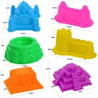 6 pcsset play sand outdoor toys for children summer seaside beach toy baby building sand castle mold kids model tools sets