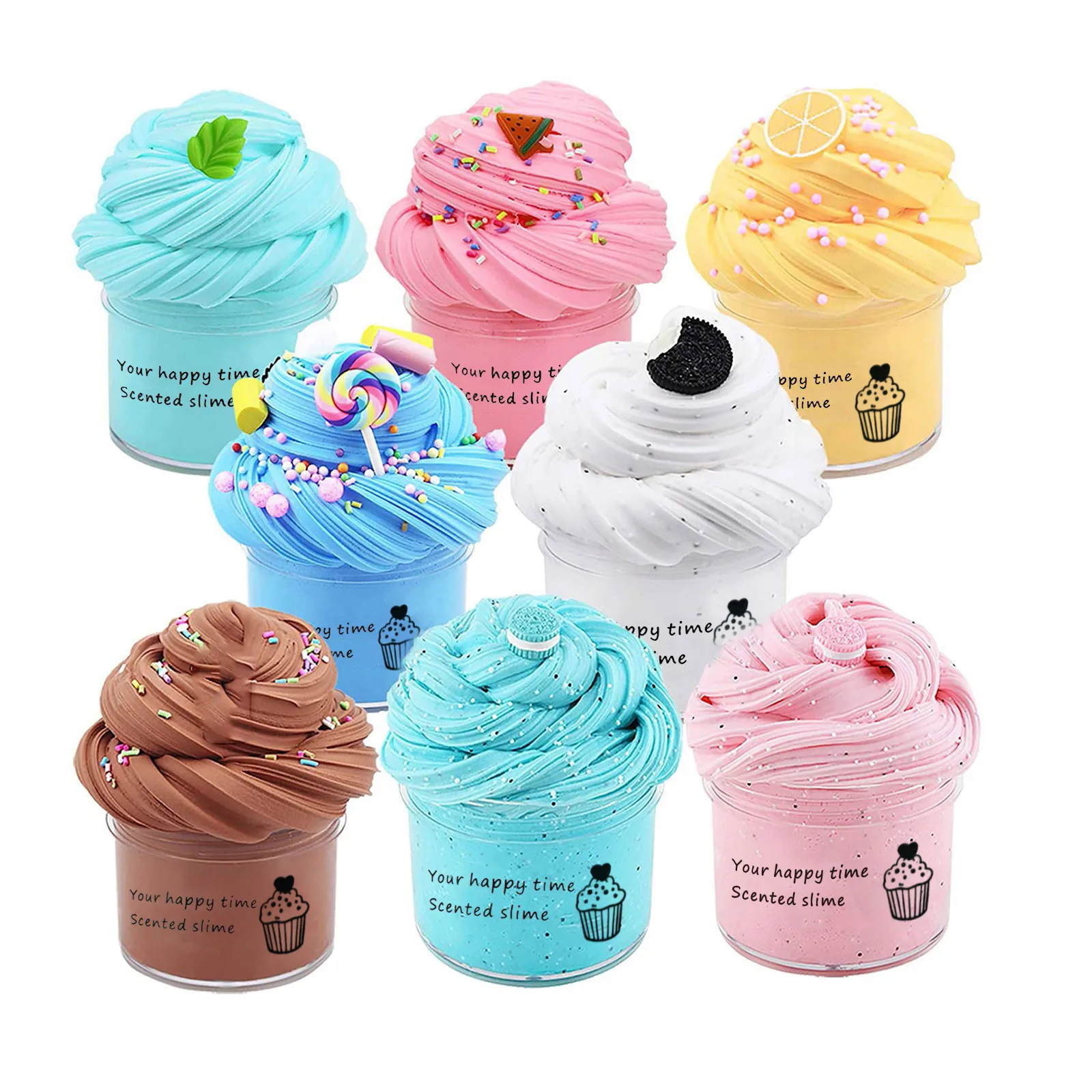 

8X Children's Summer Ice Cream Toys Slime Kits Party Gifts Soft Stretchy and Non Sticky Toys Party Favors for Kids Fast Shipping