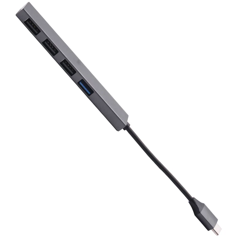 

USB-концентратор 4 в 1 из алюминиевого сплава с портом USB Type-C на 4 порта USB 2,0 480Mbps