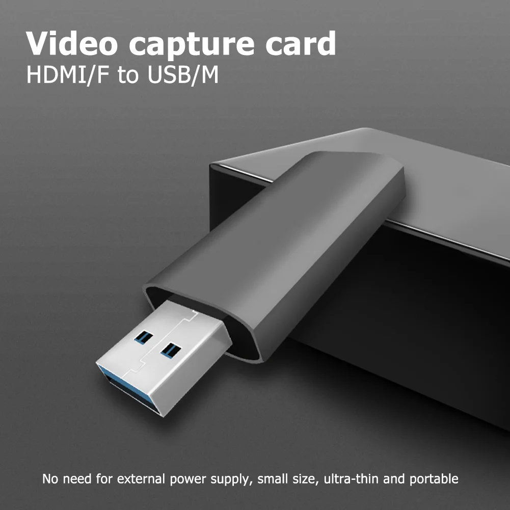 Карта захвата Mini HDMI совместимая с USB 2 0 портативная 4K видеоигра прямая трансляция