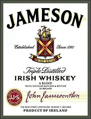 Wisesign Jameson ирландский виски винтажный металлический жестяной знак настенный