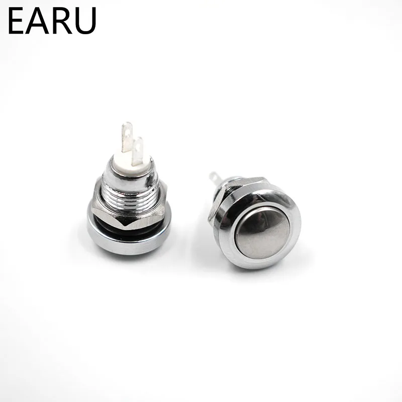 1pc 8mm Momentary Metal Stainless Steel Horn Doorbell Bell Push Button Switch Waterproof Car Auto Engine PC Power Start Starter |