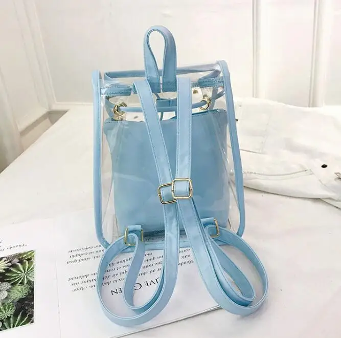 

New Transparent Jelly Bag Fashion Joker Backpack Korean Travel Small Backpack