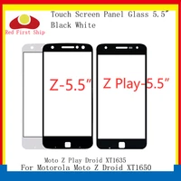 10pcslot touch screen for motorola moto z droid xt1650 z play droid xt1635 touch panel front outer lcd glass lens for moto z