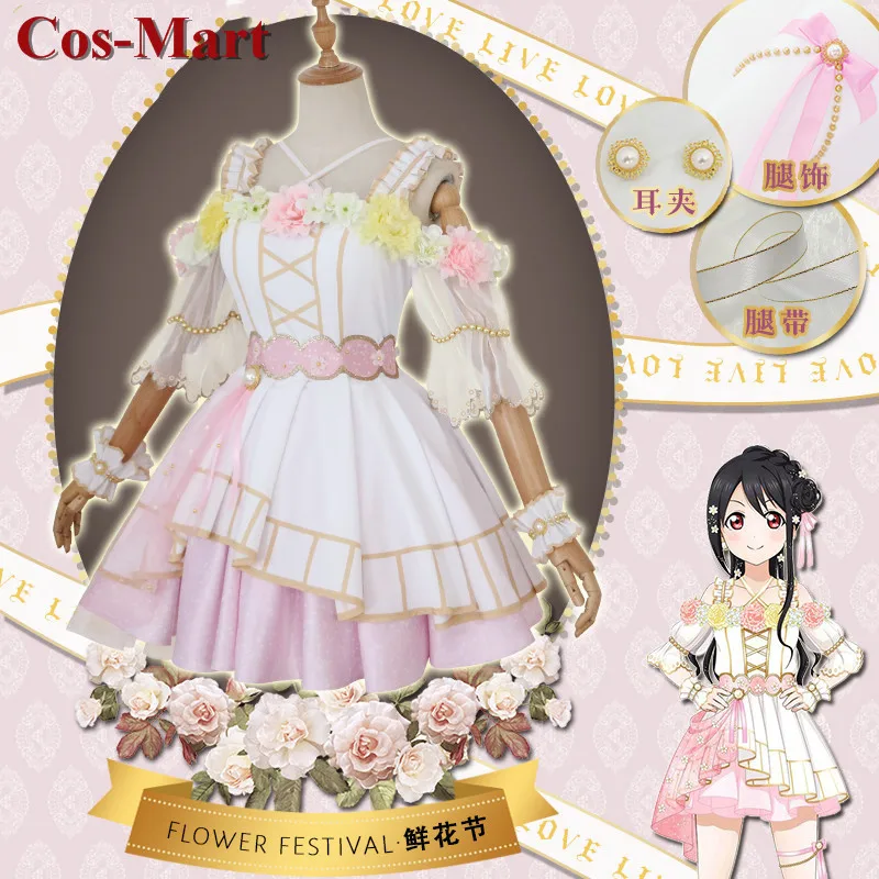 

Cos-Mart Anime Lovelive Yazawa Nico Cosplay Costume Flower Festival Awakening Formal Dress Activity Party Role Play Clothing