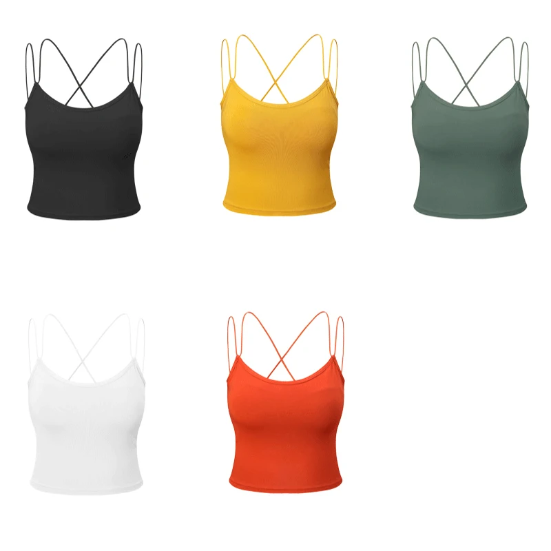 Женский бюстгальтер со встроенным бюстгальтером топ из эластичного хлопка без