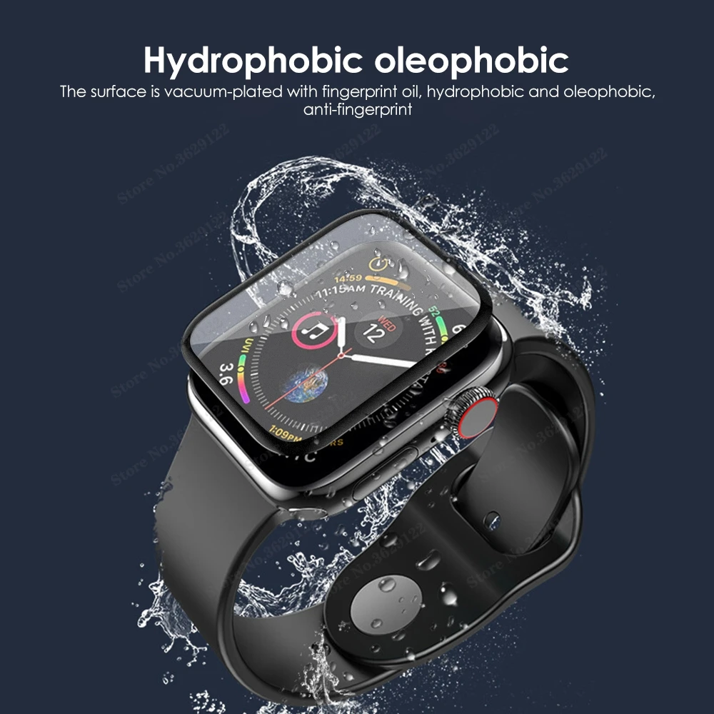 Закаленное 3d-стекло для Apple Watch Series 3 2 38 мм 42 Защитная пленка с закругленными