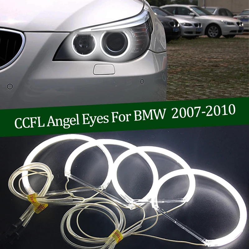 

Hight Quality CCFL Angel Eyes Kit Warm White Halo Ring For BMW E60 E61 LCI 528i 530i 535i 550i M5 2007-2010 Halogen Demon Eye
