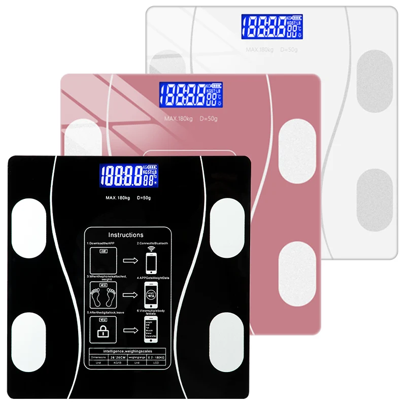 Смарт весы с поддержкой Bluetooth для измерения массы тела и жира|Весы| |