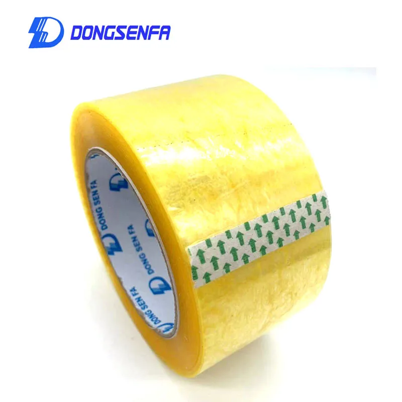 Transparent DONGSENFA 1 рулон 100 ярдов из БОПП упаковочный клейкий скотч упаковочная упаковка картонные уплотнительные ленты толщина 0,05 мм - Цвет: Transparent