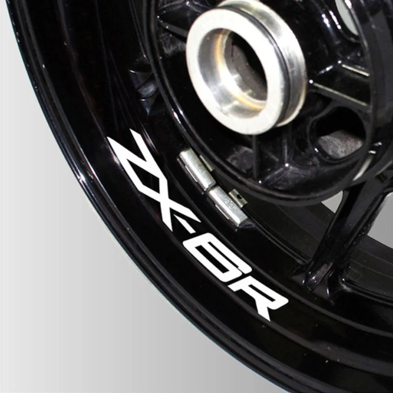New Motorcycle Reflective wheel Tire logo creative stickers rim inner Decorative waterproof decals For kawasaki ZX-6R zx6r | Автомобили и