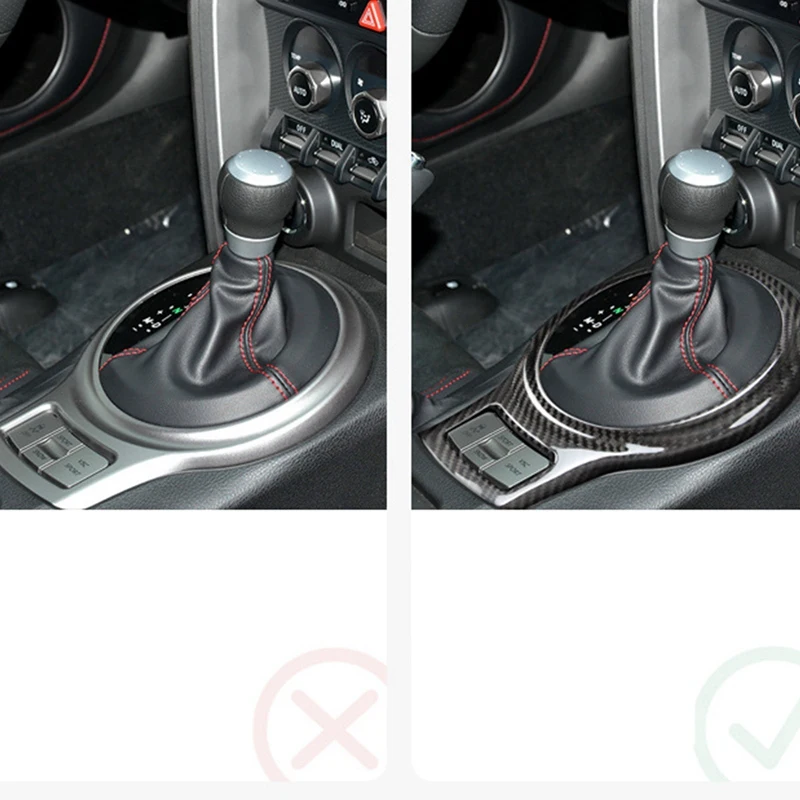 

Carbon Fiber for Subaru BRZ Toyota 86 2013-2020 Accessories Interior Trim Car Central Control Gear Shift Frame Cover