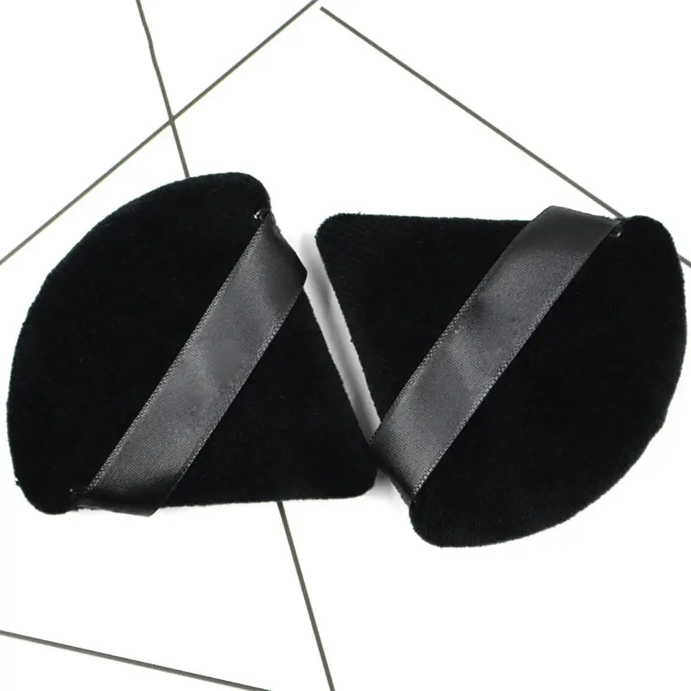 Black White Triangle Soft Velvet Powder Cosmetic Puffs Mini Makeup Sponge Make Up Beauty Tools |