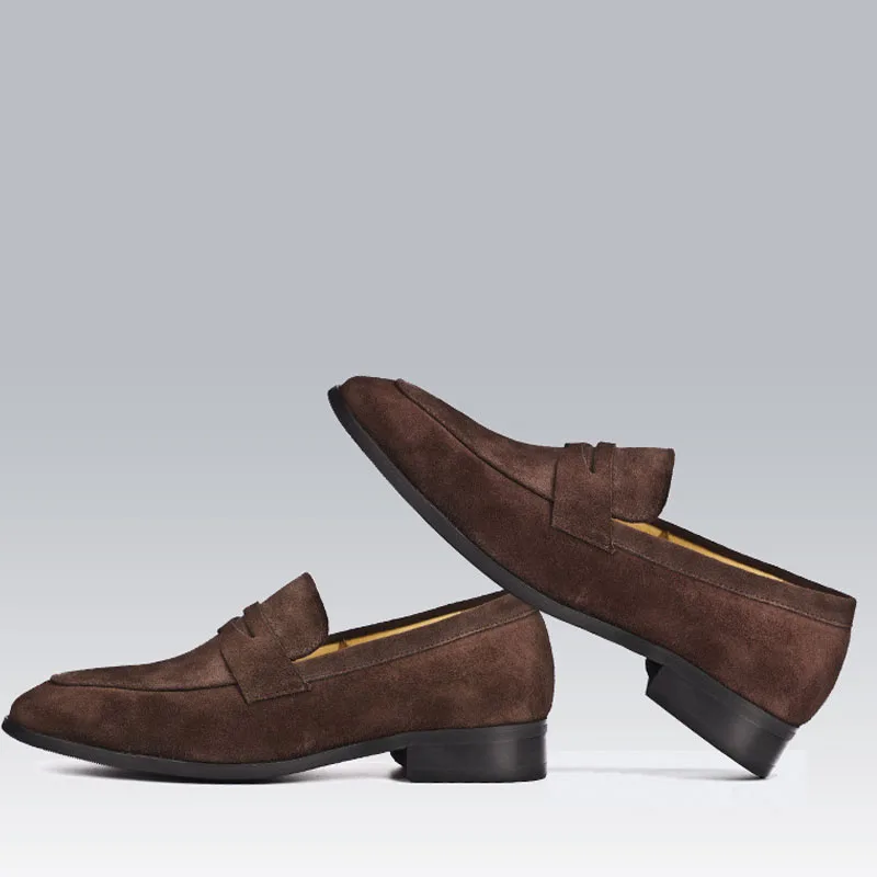

Men Casual Shoes Fashion Men Shoes Genuine Sueded Cow Leather Men Loafers Moccasins Slip On Men's Flats Male Driving Shoes B113