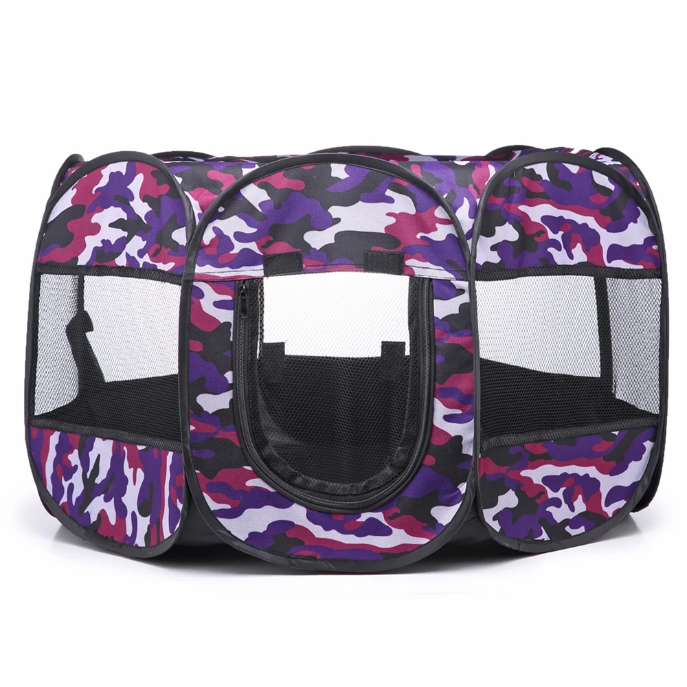 Camouflage Portable Foldable Pet Tent Playpen Cat Dogs Breathable Crate House Puppy Cage Fence Dog | Дом и сад