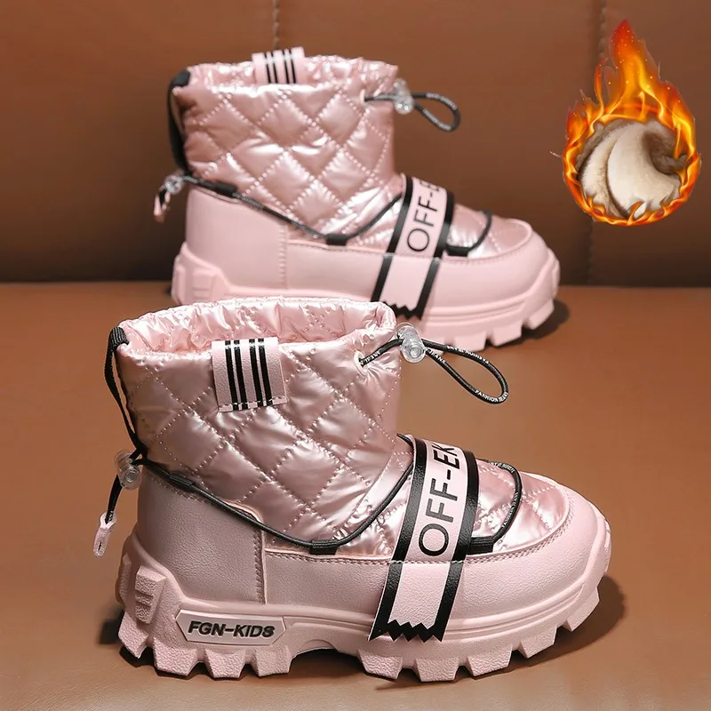 Winter Boot Women Children Shoes New kids Snow Boots Padded Ankle Boots Plush Boy Girls Cotton Shoes Waterproof Sneakers bottine enlarge