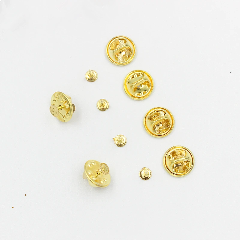 Gold Set 1 упаковка золотой родий Медный гвоздь держатель галстука с отворотом штырь сзади клатч рассеянная Бабочка застежка Squeeze значок держатель набор DIY ювелирных изделий - Цвет: Gold Set