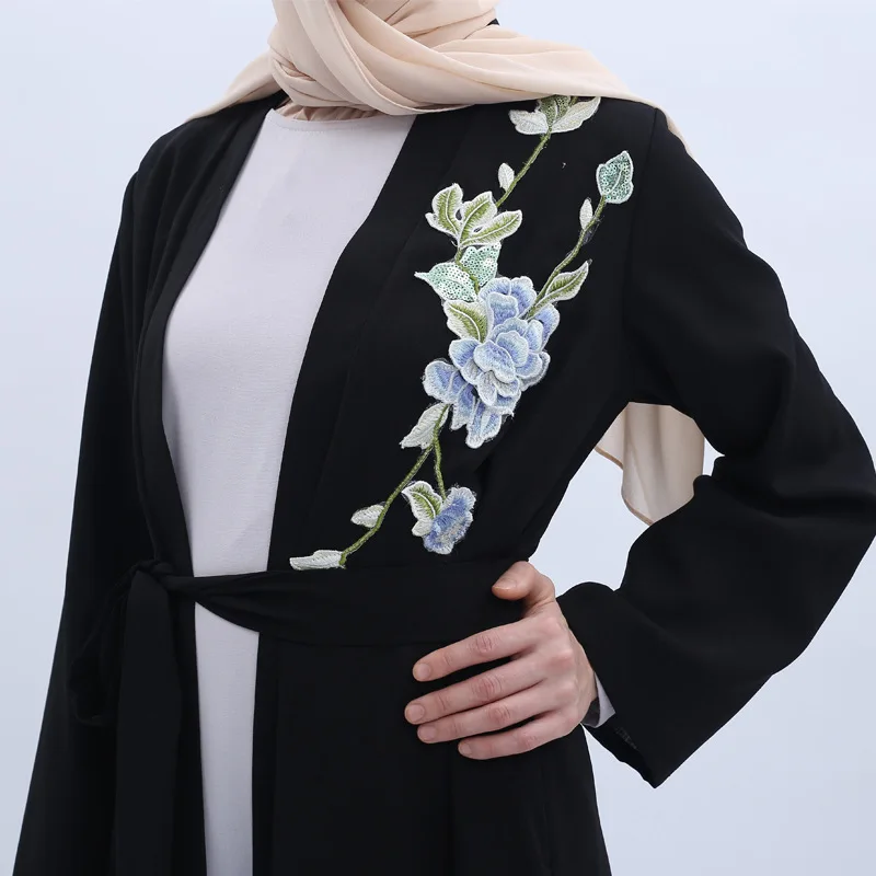 2019 открытая абайя марокканский кафтан женское кимоно Турецкая Бангладеш