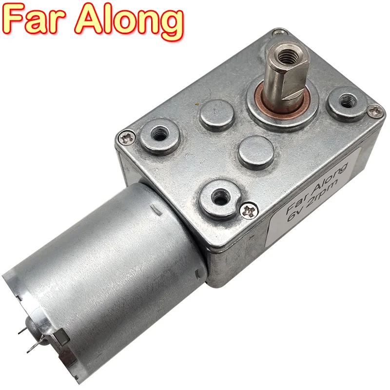 6V 12V 24V DC Worm Gear Motor High Torque 10KG Low Speed 1RPM Or 2RPM Reversible Electric Motors With Self-Lock For Smart Device