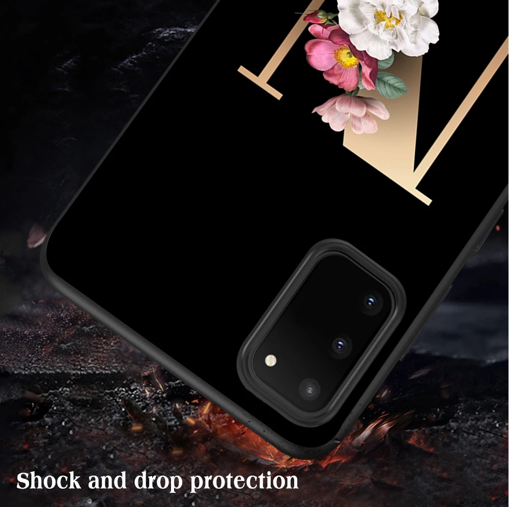 

Phone Case for Samsung A51 A71 S21 S20 A52 A70 A72 A12 A20 A50 S10 S9 Ultra Puls Note 20 10 Plus Cover Funda Capa Initial Letter