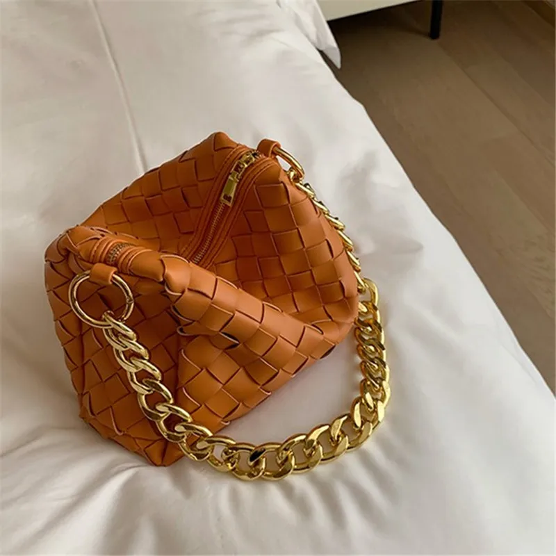 

Diamond Lattice Woven Bags Women 2020 New Large-capacity Handbag Messenger Shoulder Armpit Chain Bags Women Purse and Handbags