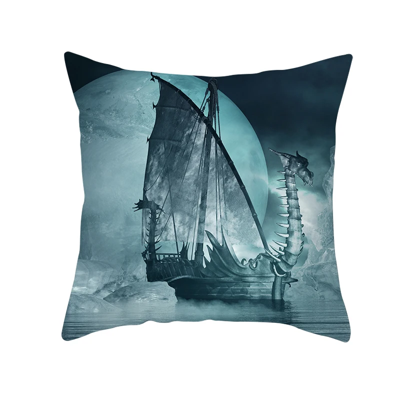 Halloween decor dragon boat moon letter pillowcase home Microfiber soft pillow case comfortable holiday gift cushion cover | Дом и сад