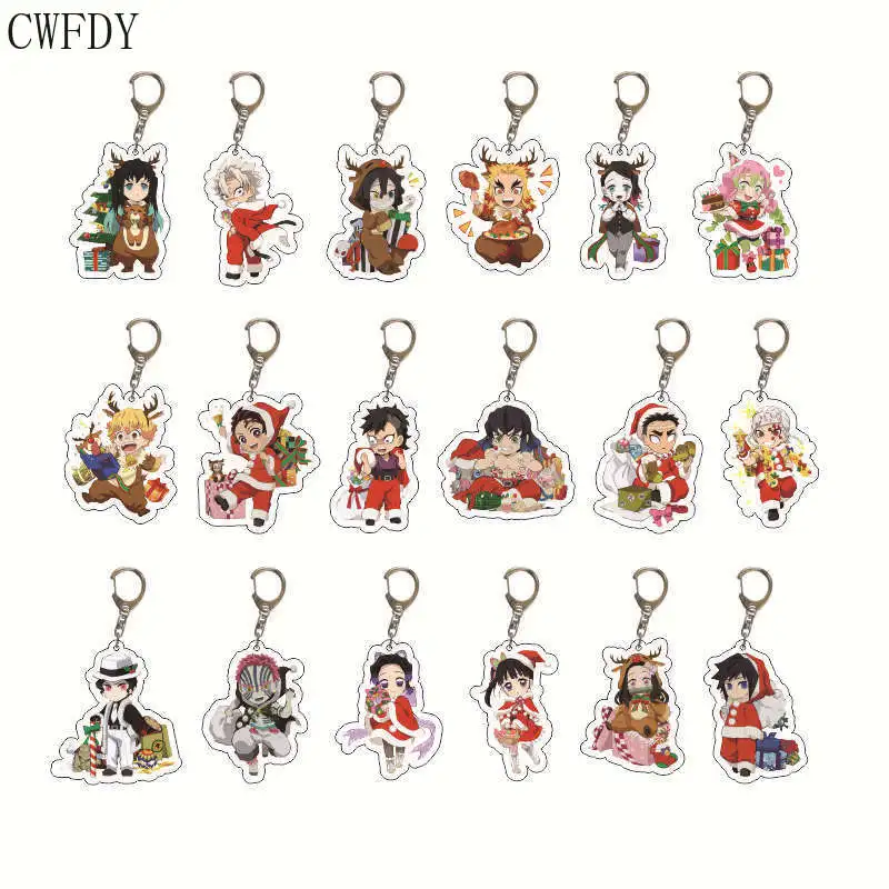 

Брелок для ключей, клинок из акрила с клинком призрака танджиру, незуко, зенитсу, канало, гиюу, шинобу, брелок на Рождество