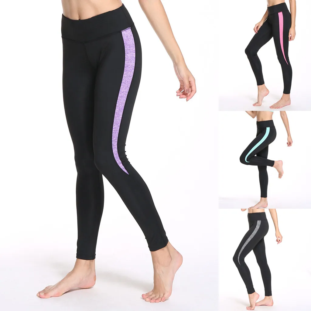 Бесшовные леггинсы с высокой талией женские эффектом пуш-ап обтягивающие штаны