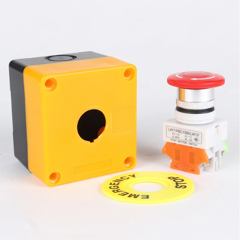 Водонепроницаемый красный сигнал аварийной остановки крышка в форме гриба