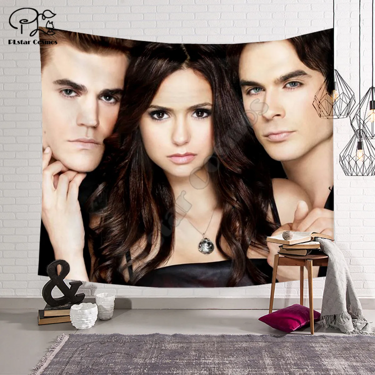 

PLstar Cosmos Tapestry Halloween The Vampire Diaries 3D Printing Tapestrying Rectangular Home Decor Wall Hanging style-1