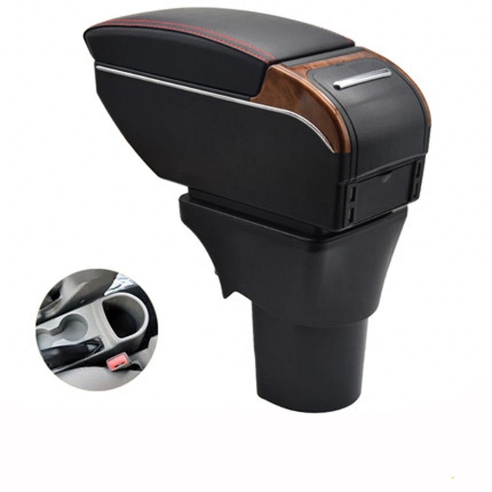 

For Hyundai accent Armrest box Interior Parts special Retrofit parts Car Armrest box Center Storage box with USB LED light