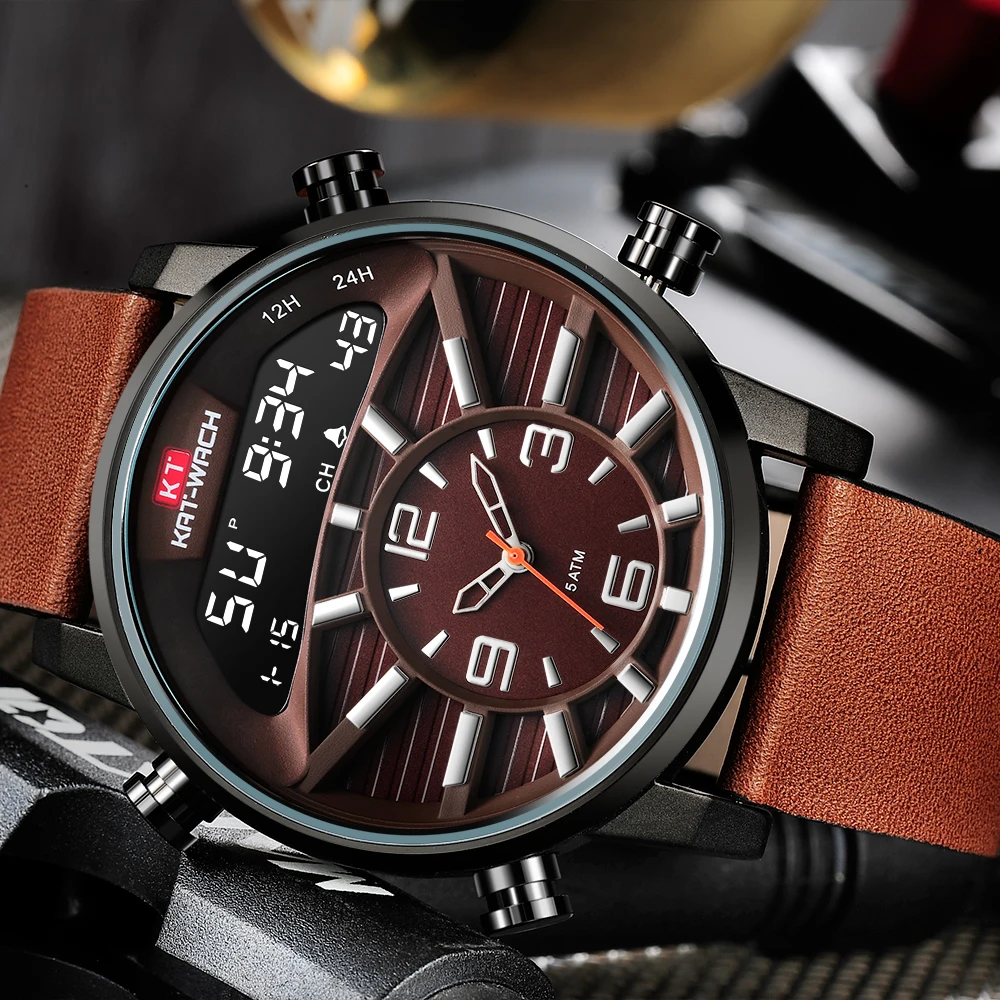 KAT WACH горячая модель продажи электронные часы мужские модные водонепроницаемые