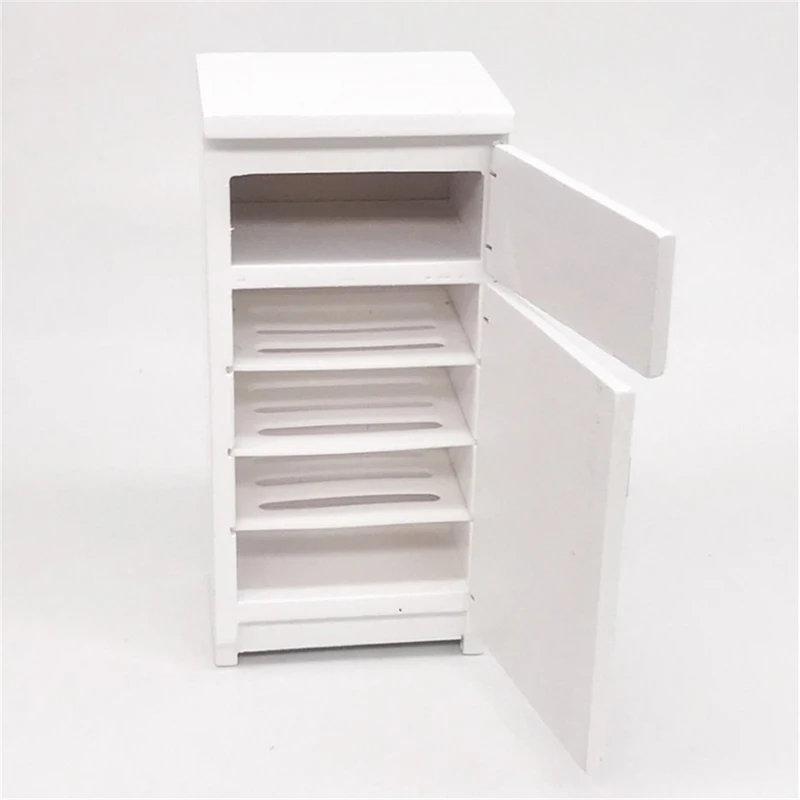 

1Pc 1:12 Dollhouse Furniture Refrigerator Mini Living Room Pretend Play Toy