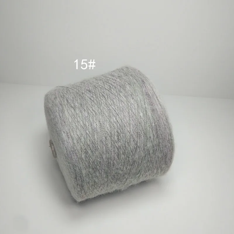 color 15 70% Ангорская шерсть, вязаная крючком, мохер, линия для вязания, lanas ovillos, пряжа для вязания крючком zl50 - Цвет: color 15
