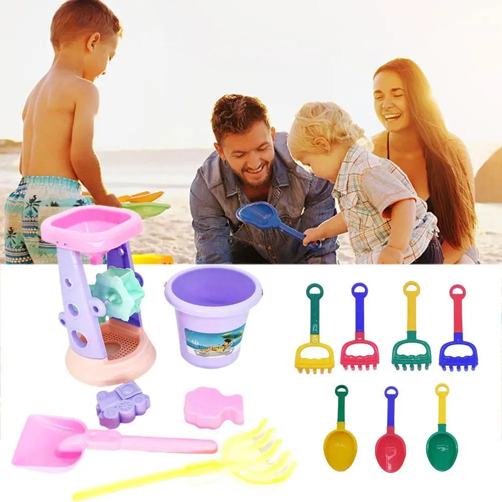 

Toys For Girls Summer Silicone Soft Baby Beach Baby Beach Game Children Sand Kit Water For Beach Cart Toy Summer Set Sandbo