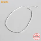 Trustdave 100% 925 проба серебро Модные женские ювелирные изделия цепочка 19,5 см ножные браслеты для жены лучший друг Бесплатная доставка DA121