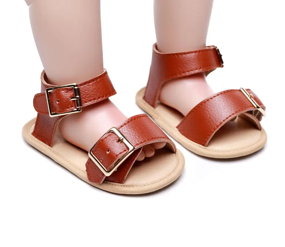 

2020 Children Summer 0-24M Newborn Infant Baby Girl Sneakers Toddler Soft Crib Walkers Shoes Hard Sole Open Toe Summer Shoes