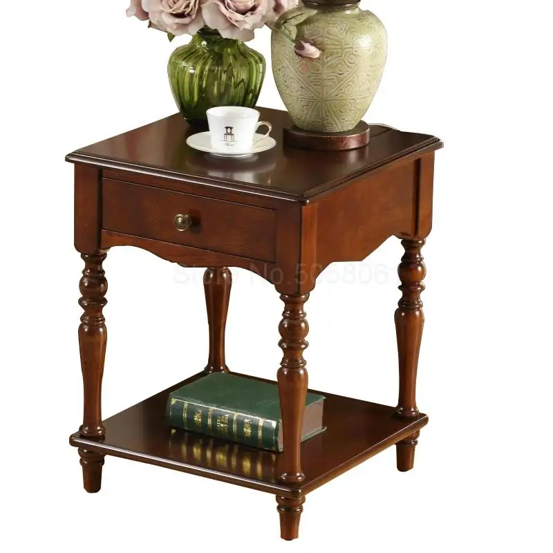 Европейский квадратный боковой диван маленький стол американский журнальный