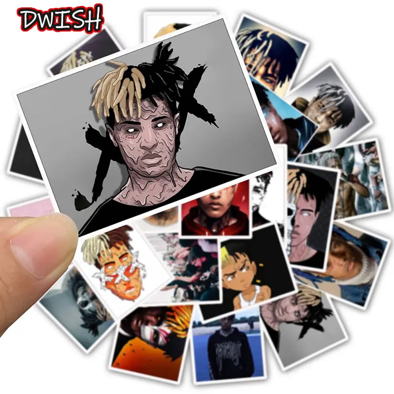 10/25 шт Упаковка мультфильм Рэппер Xxxtentacio наклейки чемодан для скейтборда гитары