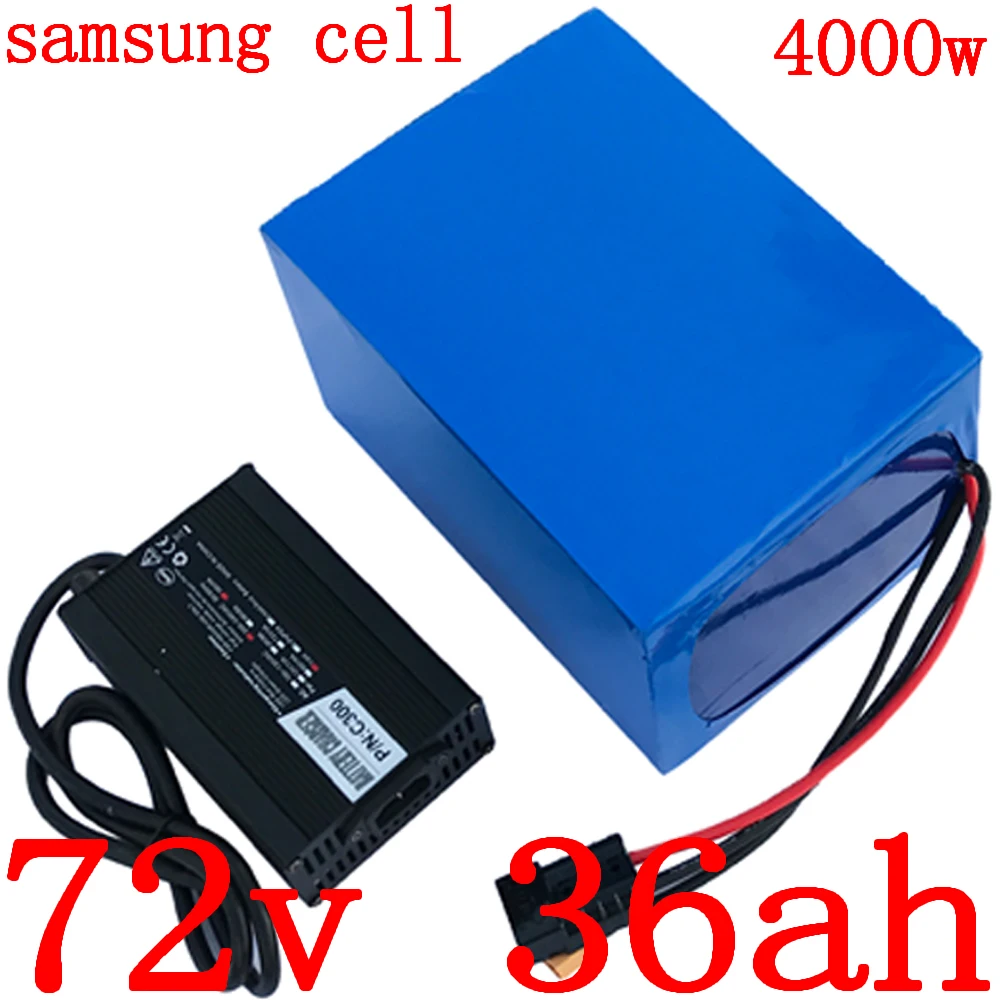 Аккумулятор для электровелосипеда samsung литиевая батарея 18650 72 в 30 Ач 35 40 4000 Вт 3000