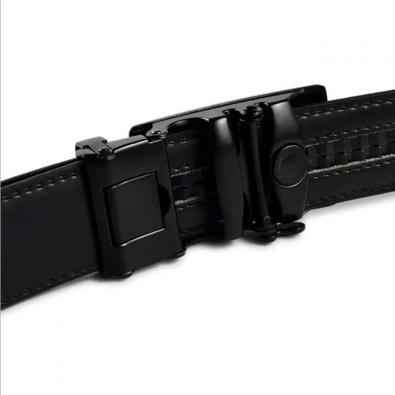 Men Belt Male Genuine Leather Strap Belts For Top Quality Automatic Buckle Black Cummerbunds 180cm 170cm 160cm 150cm | Аксессуары для