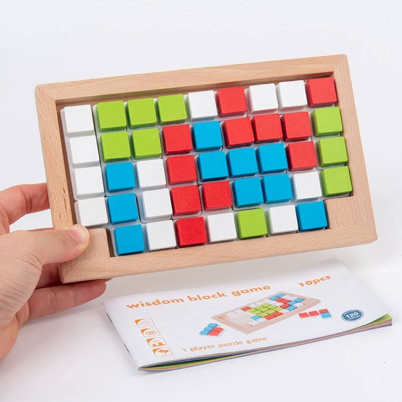 

Wooden Direction Wisdom Assembling Building Blocks Toys Kids Intellectual Development Early Education Toys