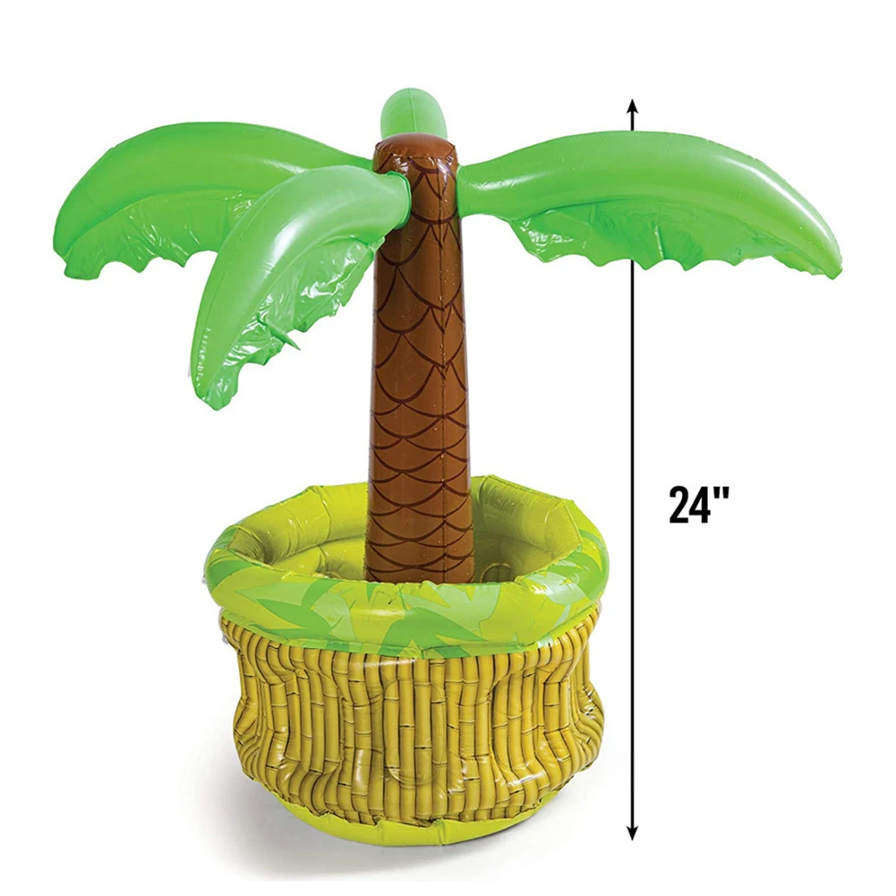 

Inflatable Palm Tree Cooler Beer Drinks Ice Bucket Party Supplies For Summer Swimming Pool Themed Party