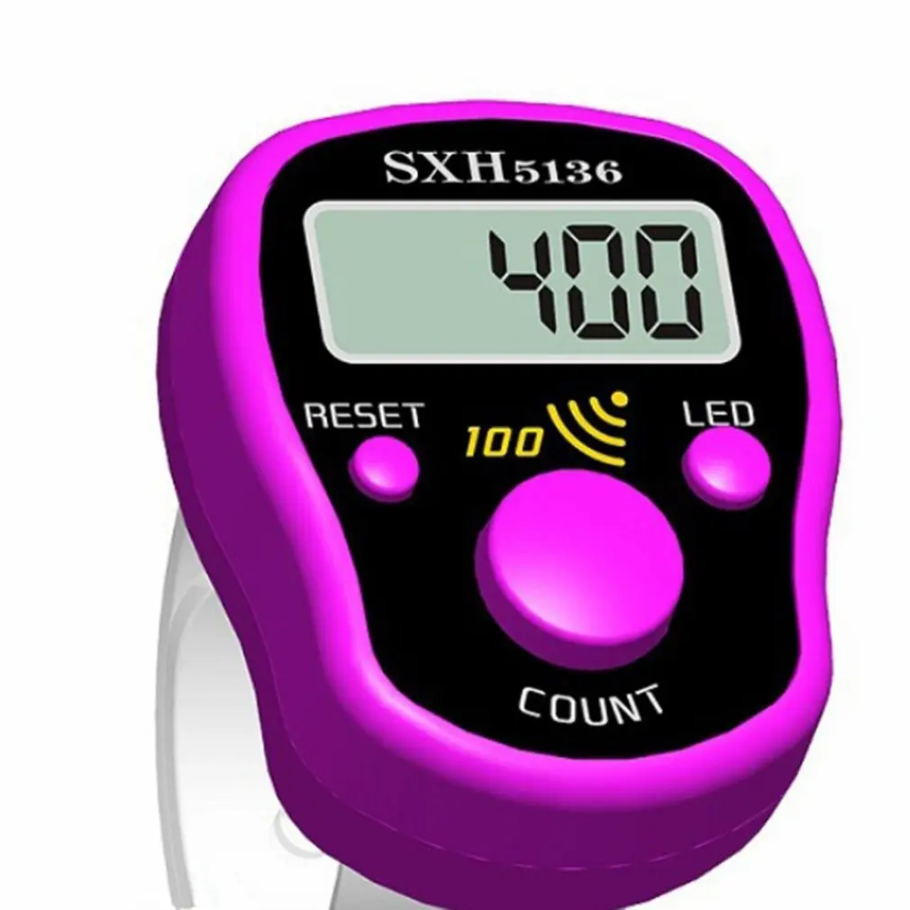 Mini Stitch Marker Row Finger Counter LCD Electric Digital Display with LED Light For Buddha Pray Sewing Knitting Weave Tool | Инструменты